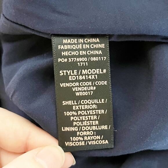 Ella Moss Every Embroidered Zoelie V Neck Chiffon Floral Mini Dress Blue XS - Picture 5 of 16